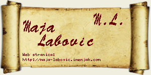 Maja Labović vizit kartica